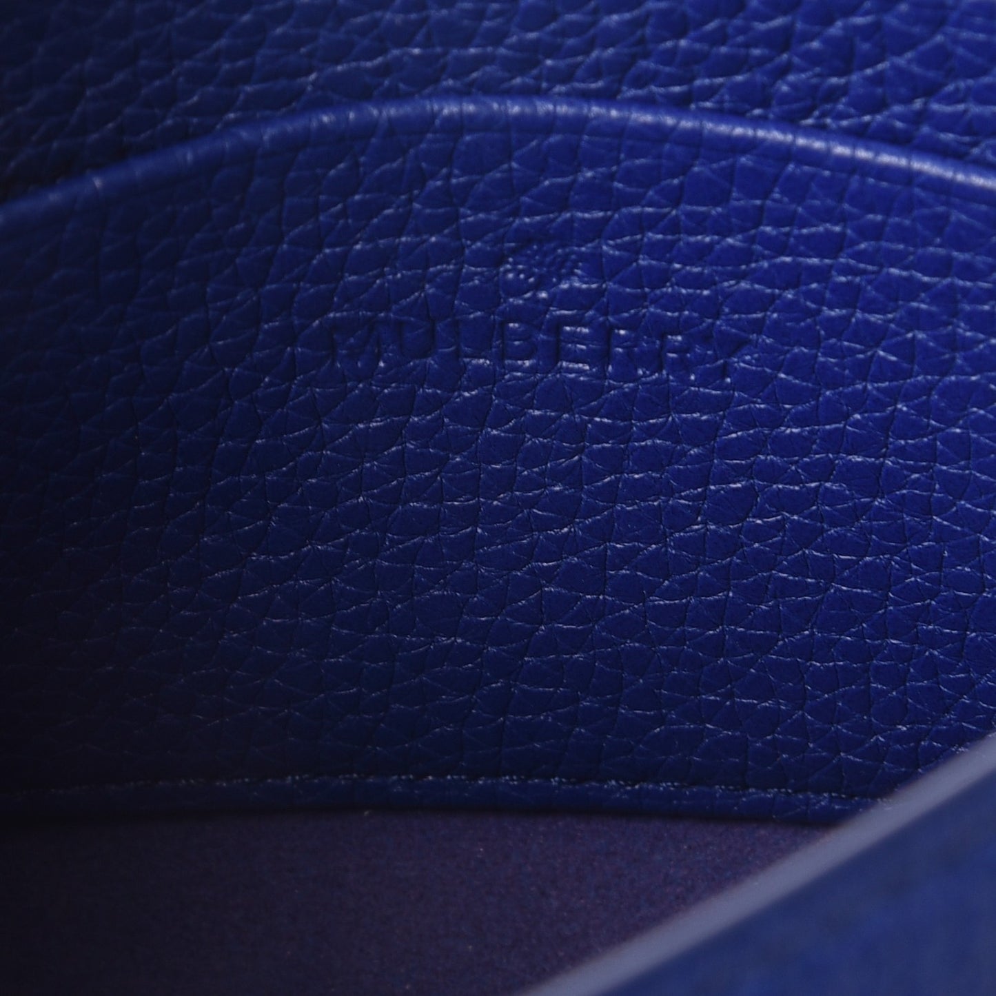 Small Classic Grain Calfskin Mini Lily Indigo
