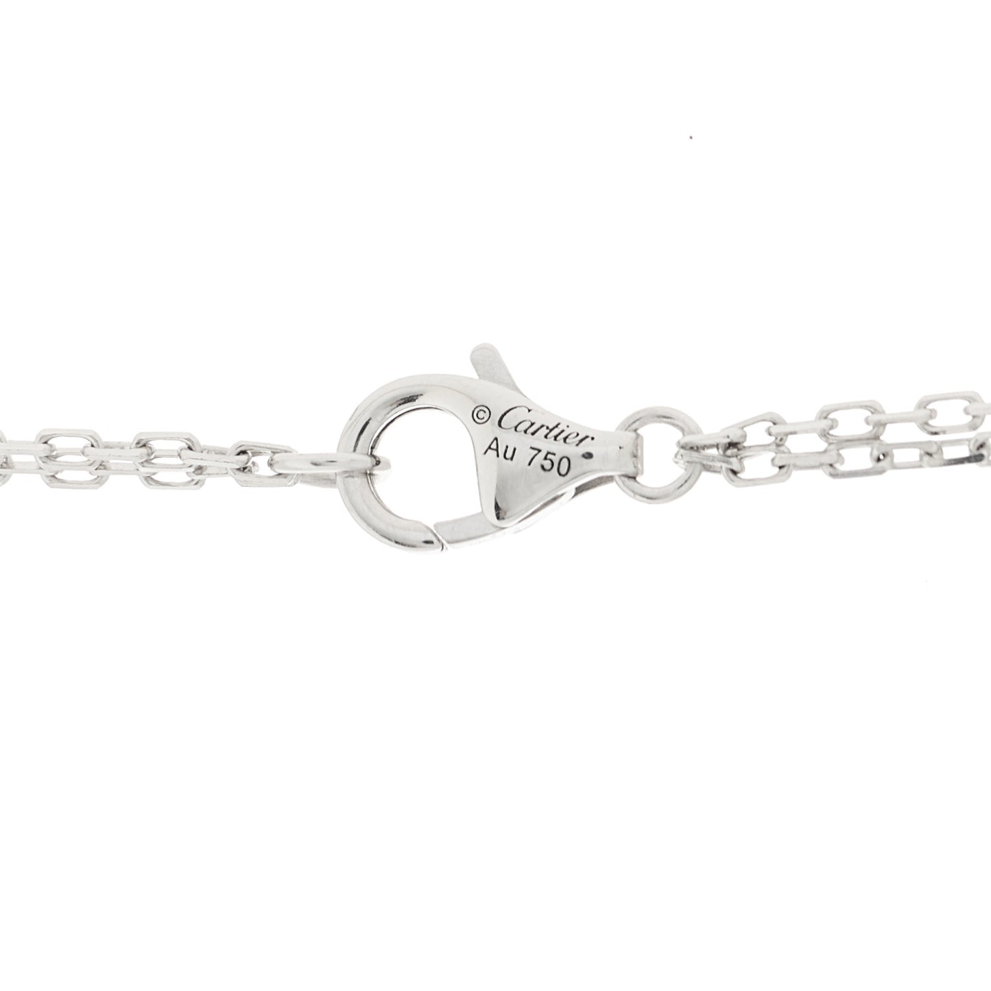 18K White Gold Diamond Onyx Emerald Panthere De Cartier Pendant Necklace