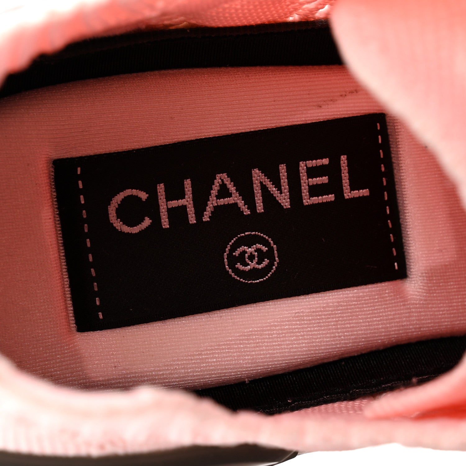 Chanel Mixed Fibers Quilted Womens CC Sneakers 36.5 Light Pink 6 of 10