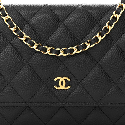 Chanel Caviar Quilted Wallet on Chain WOC Black 9 of 13
