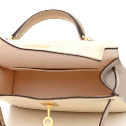 Hermes Epsom Horseshoe Mini Kelly Sellier 20 Craie Etain 5 of 11