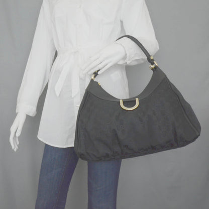 Gucci Monogram D Gold Hobo Black 2 of 15