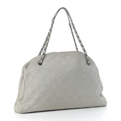 Chanel Iridescent Calfskin Large Just Mademoiselle Grey 3 of 10