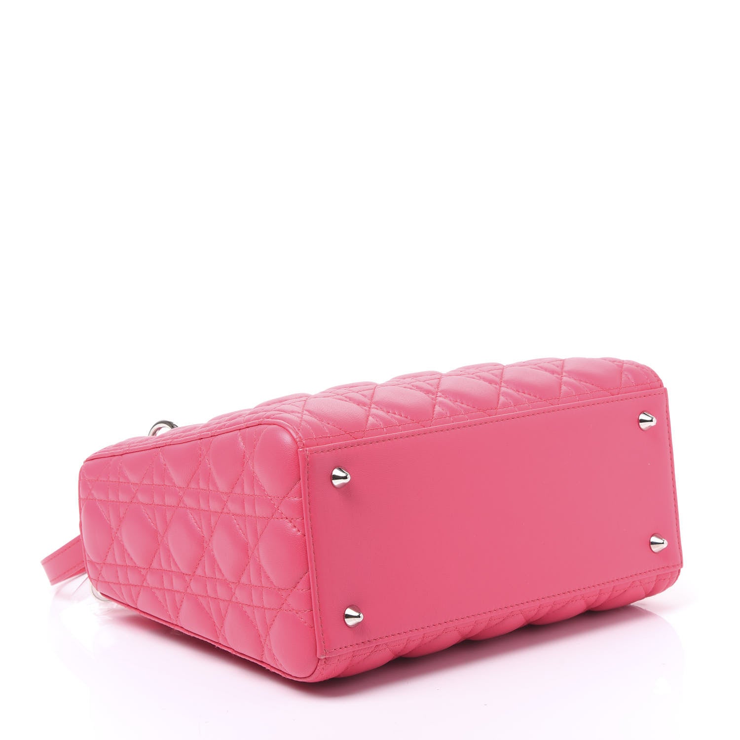 Christian Dior Lambskin Cannage Medium Lady Dior Fuchsia 3 of 9