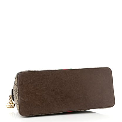 Gucci GG Supreme Monogram Web Medium Ophidia Top Handle Dome Bag Brown 4 of 10