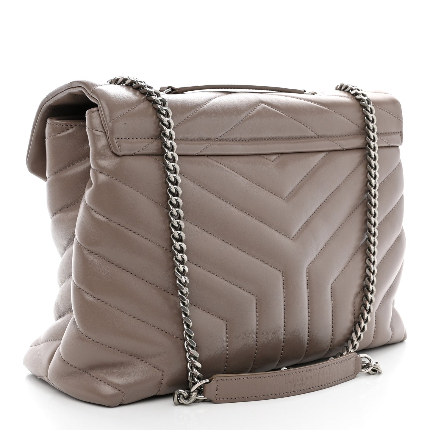 Calfskin Y Quilted Monogram Medium Loulou Chain Satchel Mink