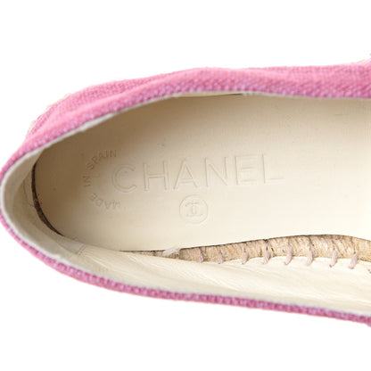 Chanel Linen CC Espadrilles 38 Pink Black 9 of 9