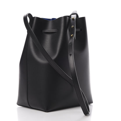 Mansur Gavriel Calfskin Bucket Bag Black Royal 4 of 11