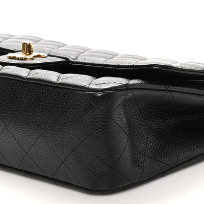Chanel Caviar Quilted Medium Double Flap Black 9 of 10