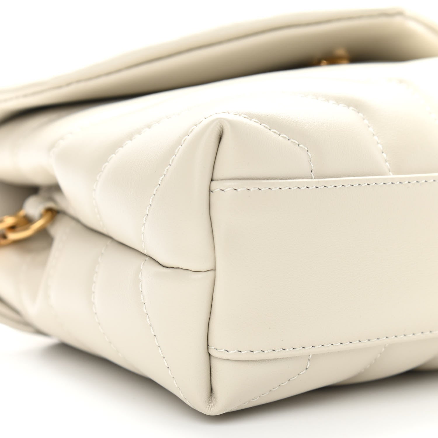 Saint Laurent Calfskin Y Quilted Monogram Toy Loulou Crossbody Bag Ivory 9 of 11