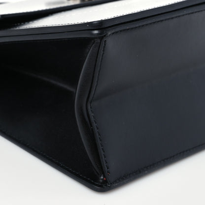 Off-White Calfskin Jitney 2.8 Cut Here Shoulder Bag Black 6 of 7