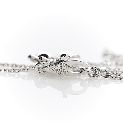 Van Cleef & Arpels 18K White Gold Diamond Mini Frivole Pendant Necklace 6 of 7
