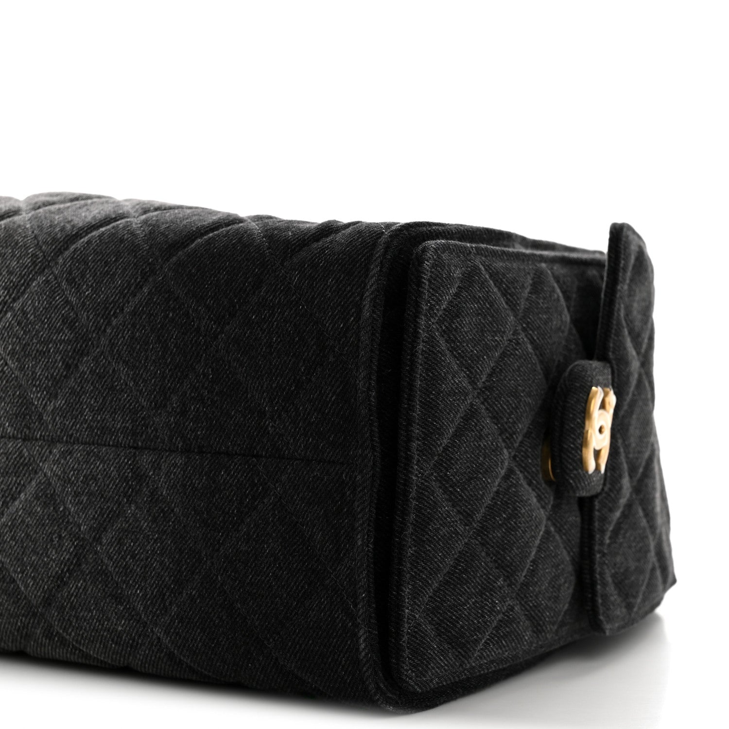 Chanel Washed Denim Quilted Small Chanel 25 Handbag Black 1876669