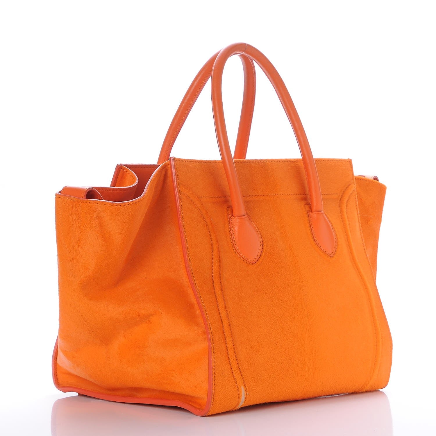 Celine Pony Hair Medium Phantom Luggage Orange 3 of 9