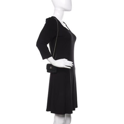 Chanel Caviar Quilted Pearl Card Holder On Chain Black 2 of 12