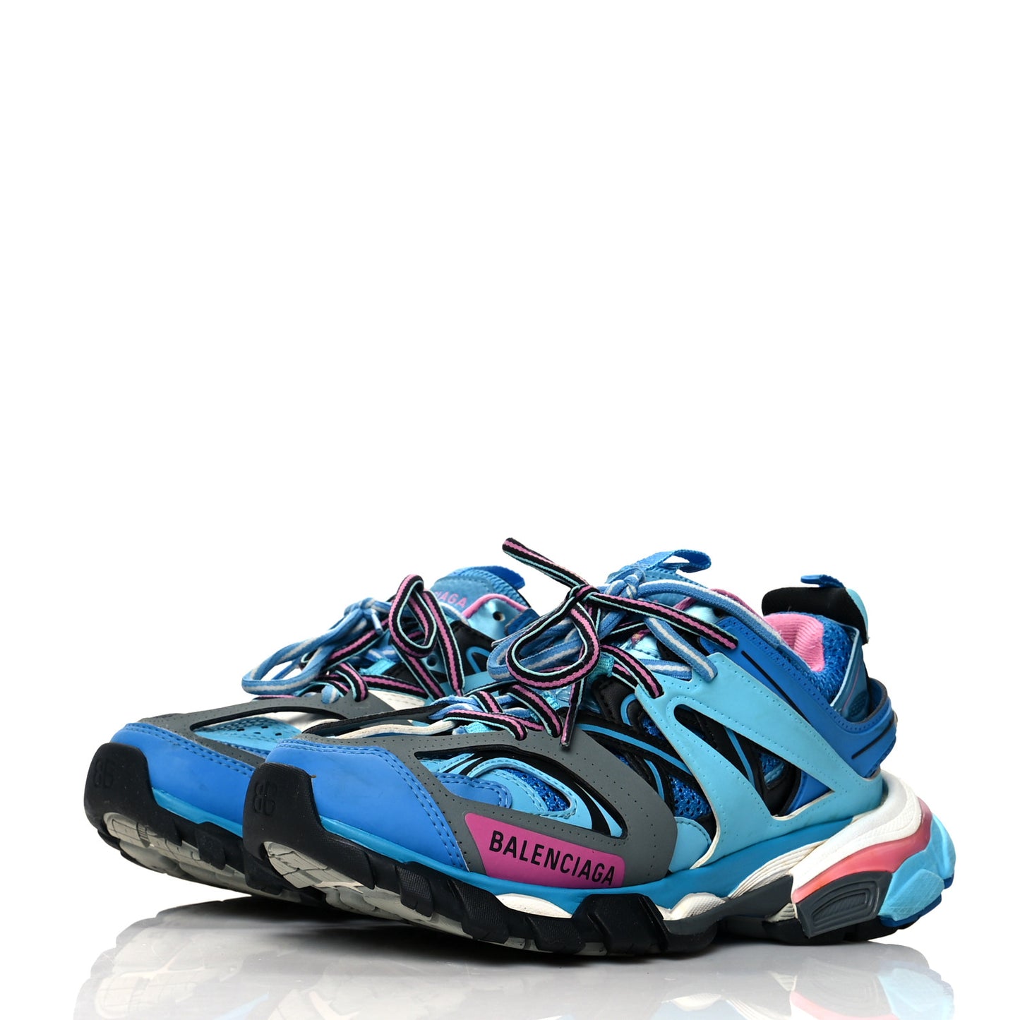 Mesh Nylon Womens Track Sneakers 36 Blue Black