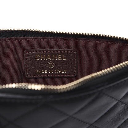 Chanel Lambskin Quilted Classic Flat Wallet Pouch Black 6 of 8