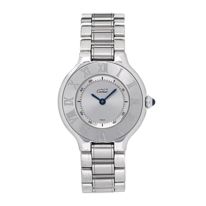 Cartier Stainless Steel 28mm Must De 21 Quartz Watch 2 of 8