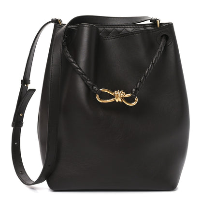 Bottega Veneta Silky Calfskin Vertical Andiamo Bucket Bag Fondant 1 of 10