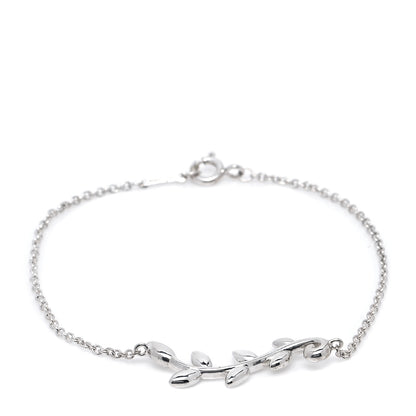 Tiffany Sterling Silver Paloma Picasso Olive Leaf Vine Bracelet 1 of 6