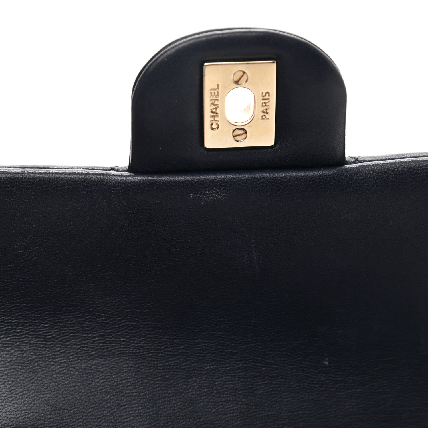 Chanel Lambskin Quilted Mini Rectangular Flap Dark Navy Blue 11 of 11