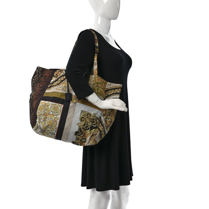 Versace Fabric Calfskin Baroque Print Tote Multicolor 2 of 9