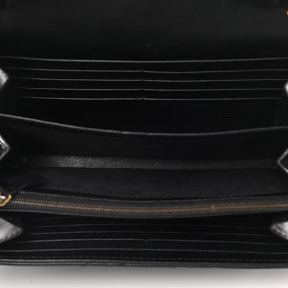 Gucci Calfskin Matelasse GG Marmont Chain Wallet Black 5 of 10