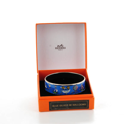 Hermes Enamel Printed Wide Les Folies Du Ciel Bracelet 70 5 of 5