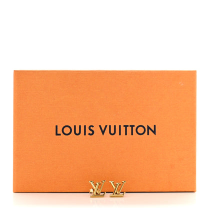 Louis Vuitton Metal LV Iconic Earrings Gold 6 of 6