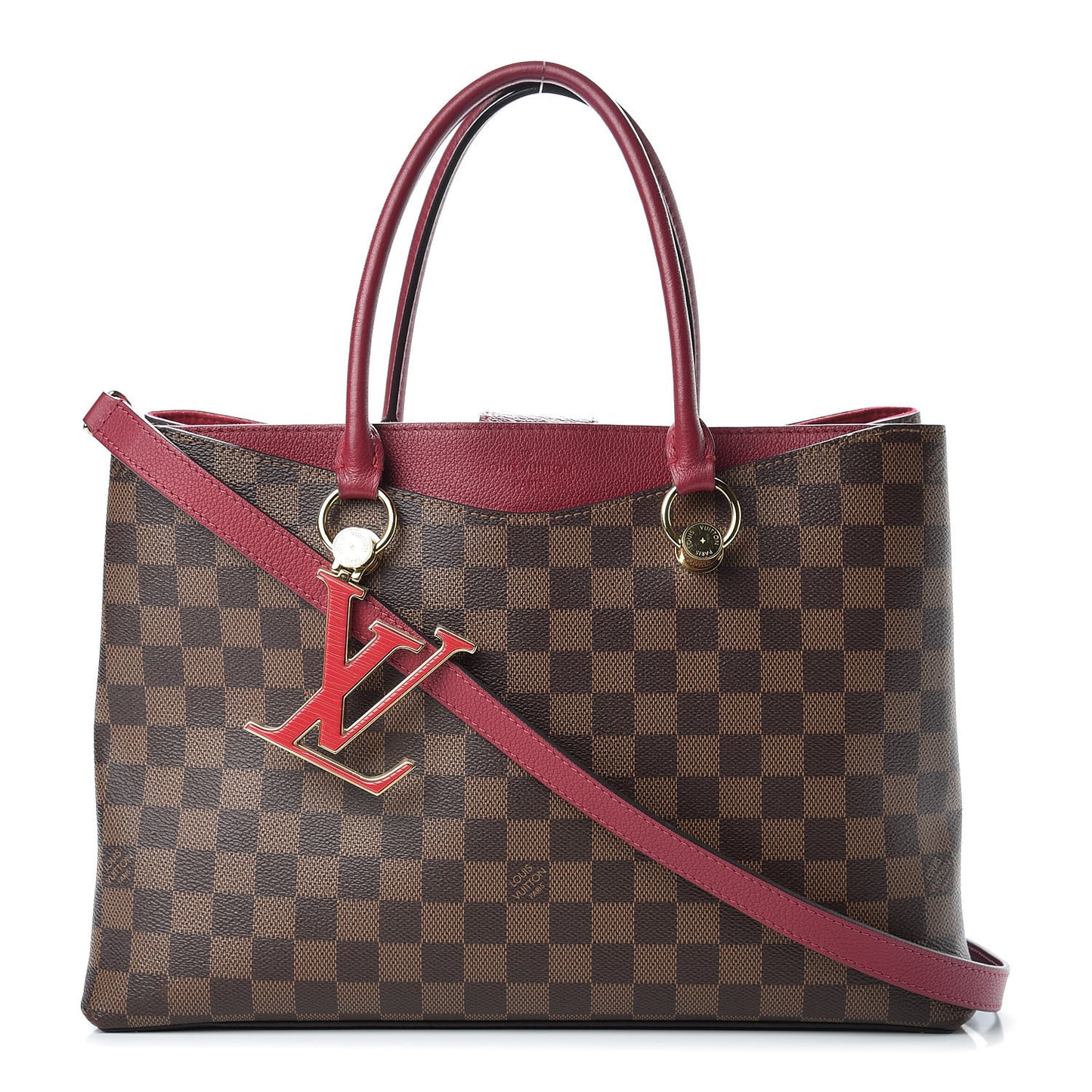 Damier Ebene LV Riverside Lie De Vin