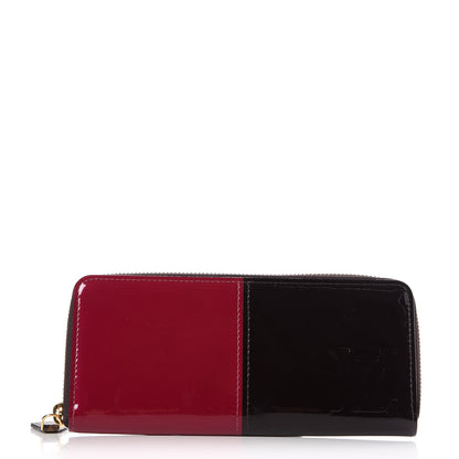 Louis Vuitton Patent Miroir Clemence Wallet Magenta Black 1 of 7