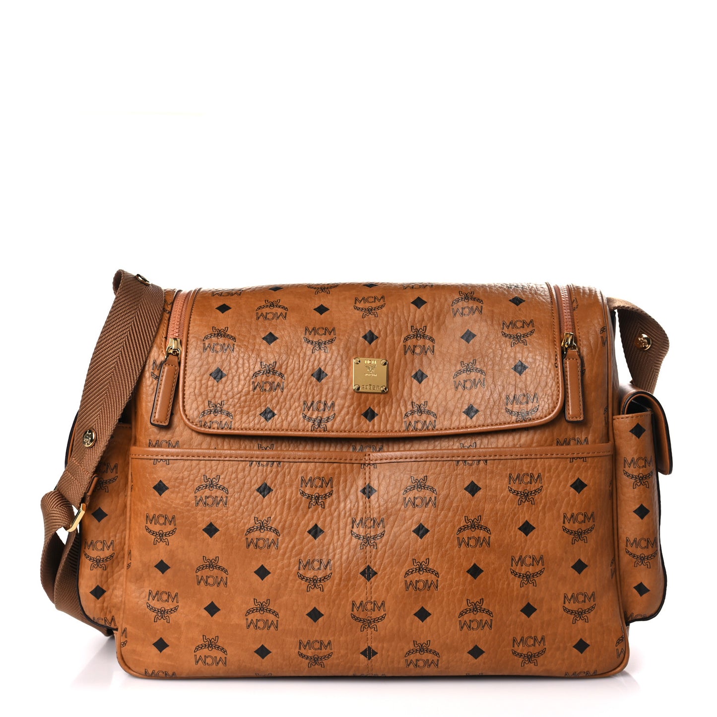 Visetos Large Klassik Diaper Bag Cognac