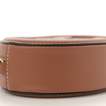 Celine Smooth Calfskin Cuir Small Triomphe Oval Crossbody Purse Tan 10 of 11