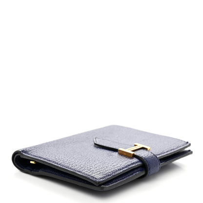 Hermes Chevre Mysore Bearn Compact Wallet Bleu Encre 4 of 6