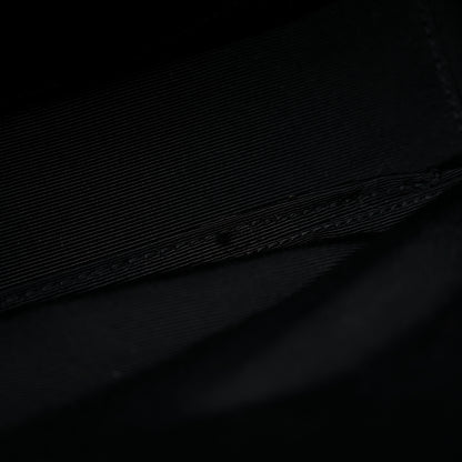 Saint Laurent Calfskin Patch Embellished Museum Flat Briefcase Black 10 of 16