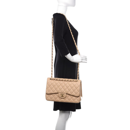 Chanel Lambskin Quilted Jumbo Double Flap Beige Clair 3 of 12