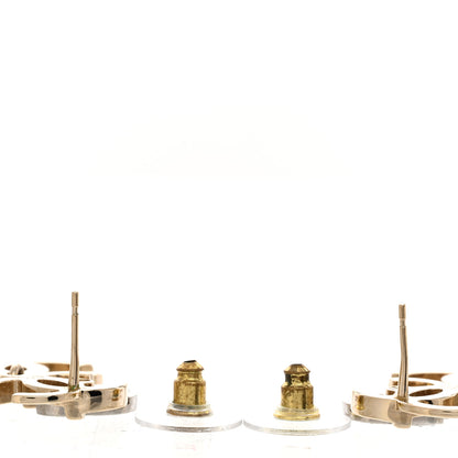 Chanel Crystal Pearl Double CC Drop Earrings Gold Silver 3 of 4