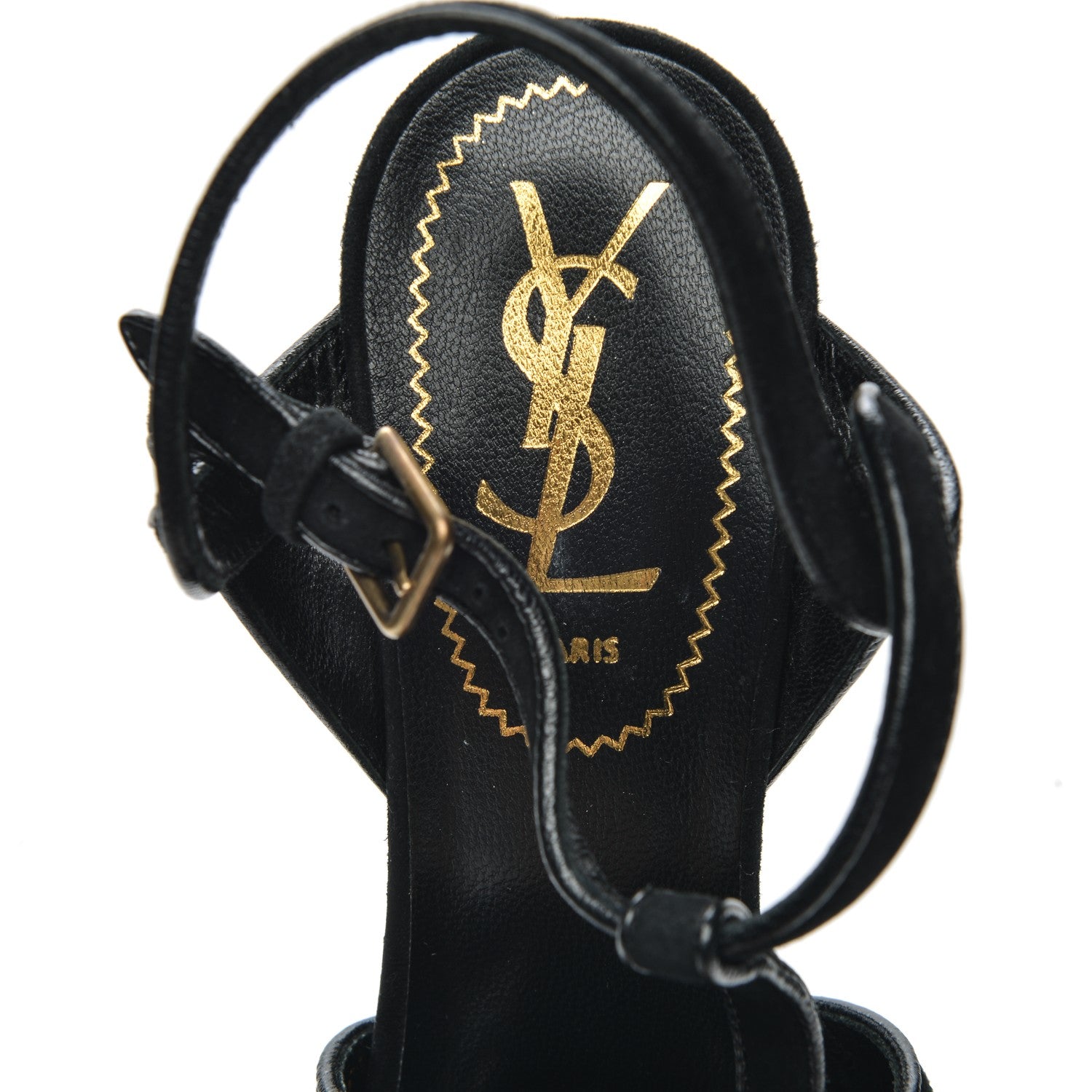 Saint Laurent Suede Tribute 105 Platform Sandals 35.5 Black 7 of 8