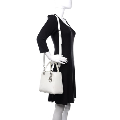 Christian Dior Patent Micro-Cannage Medium Lady Dior White 2 of 10
