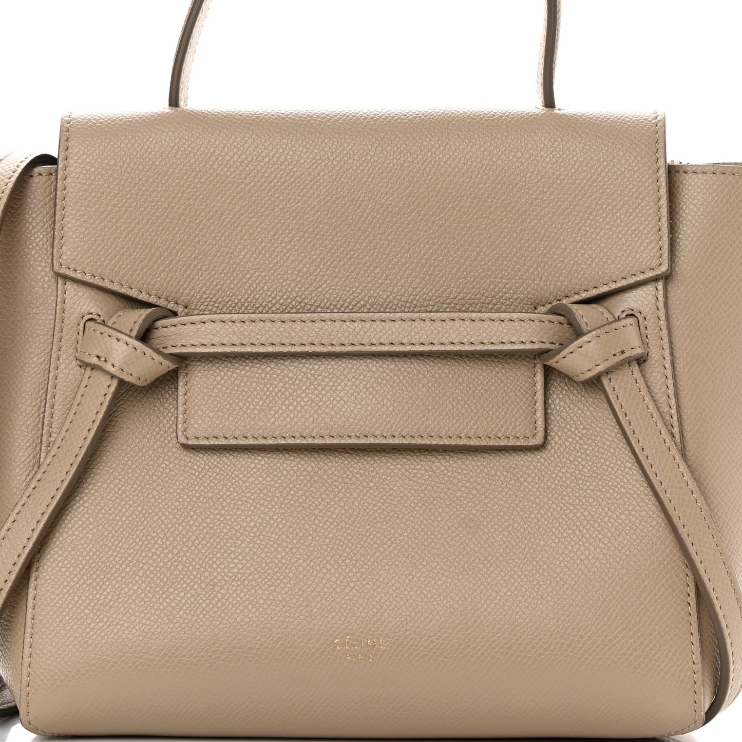 Grained Calfskin Nano Belt Bag Light Taupe