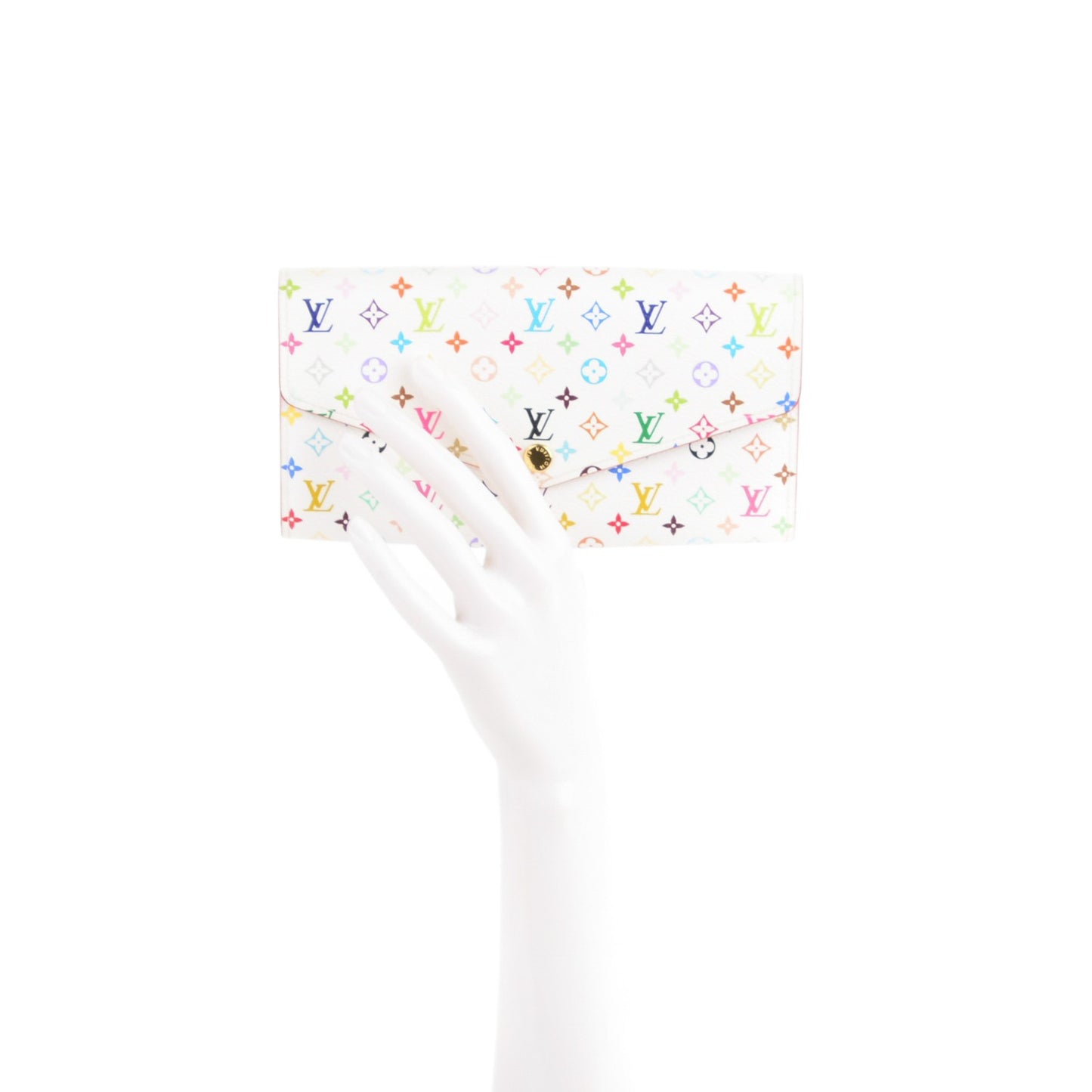 Monogram Multicolor Sarah Wallet NM White Litchi