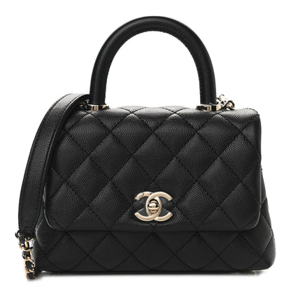 Chanel Caviar Quilted Extra Mini Coco Handle Flap Black 1 of 9