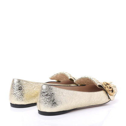 Gucci Galassia GG Marmont Fringe Flats 37 Platino 4 of 9