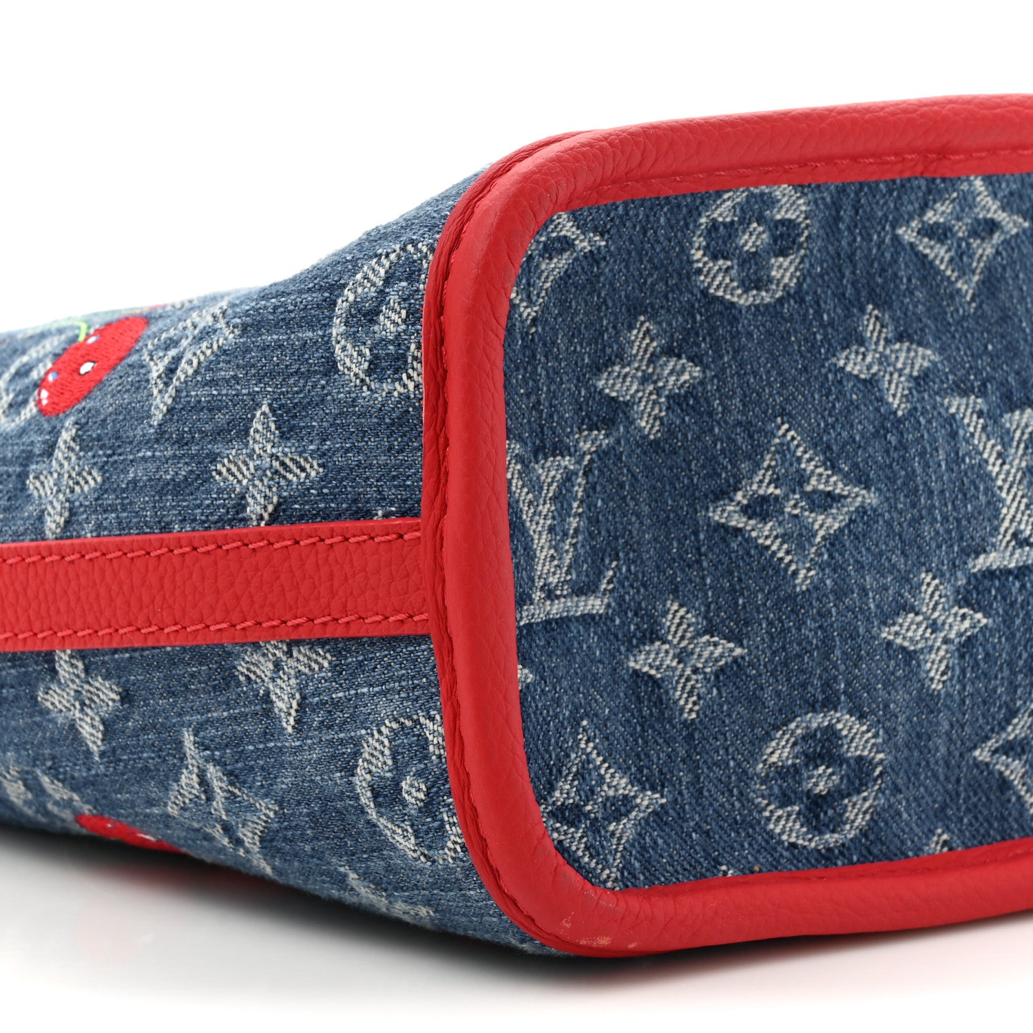 Louis Vuitton LV X TM Monogram Denim Cerises Neverfull Inside Out BB 12 of 13