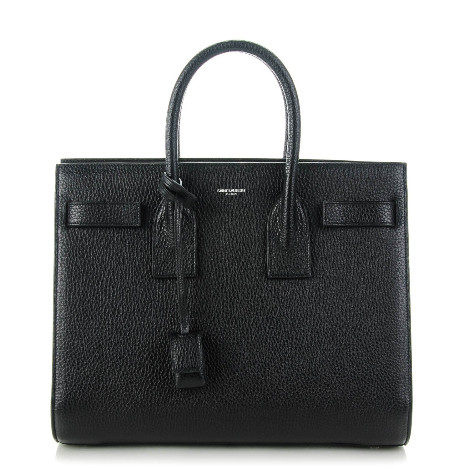 Saint Laurent Grained Calfskin Small Sac De Jour Black 1 of 7