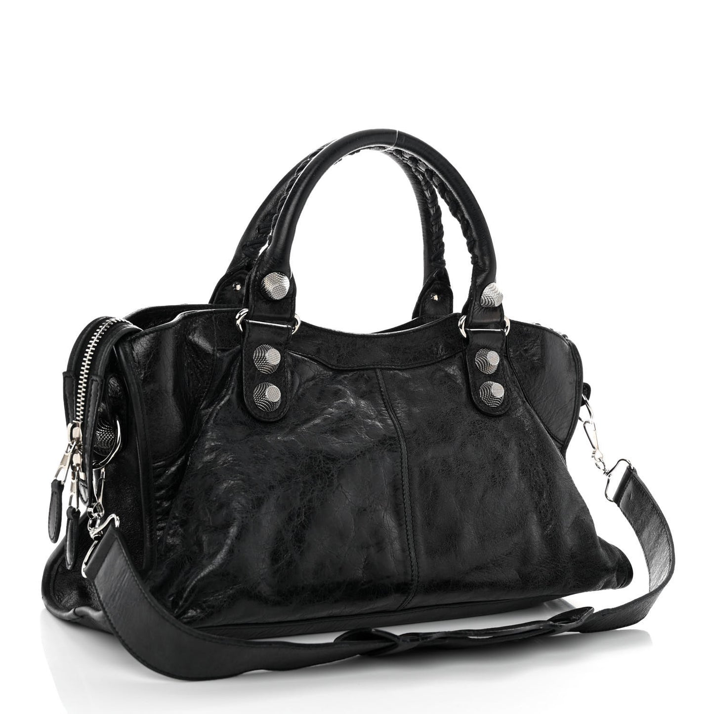 Agneau Giant 21 Silver Hardware Part Time Black