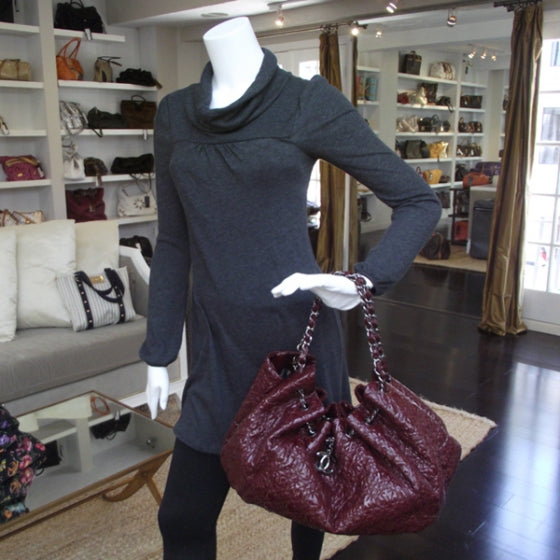 Coco Cabas Burgundy Patent