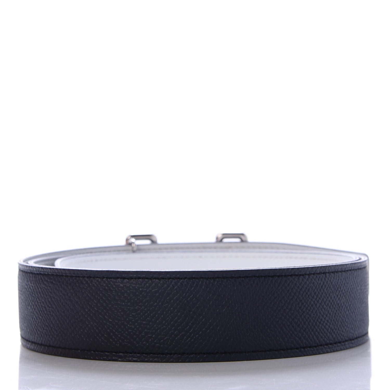 Hermes Epsom Tonight Belt 95 Bleu Obscur White 2 of 5