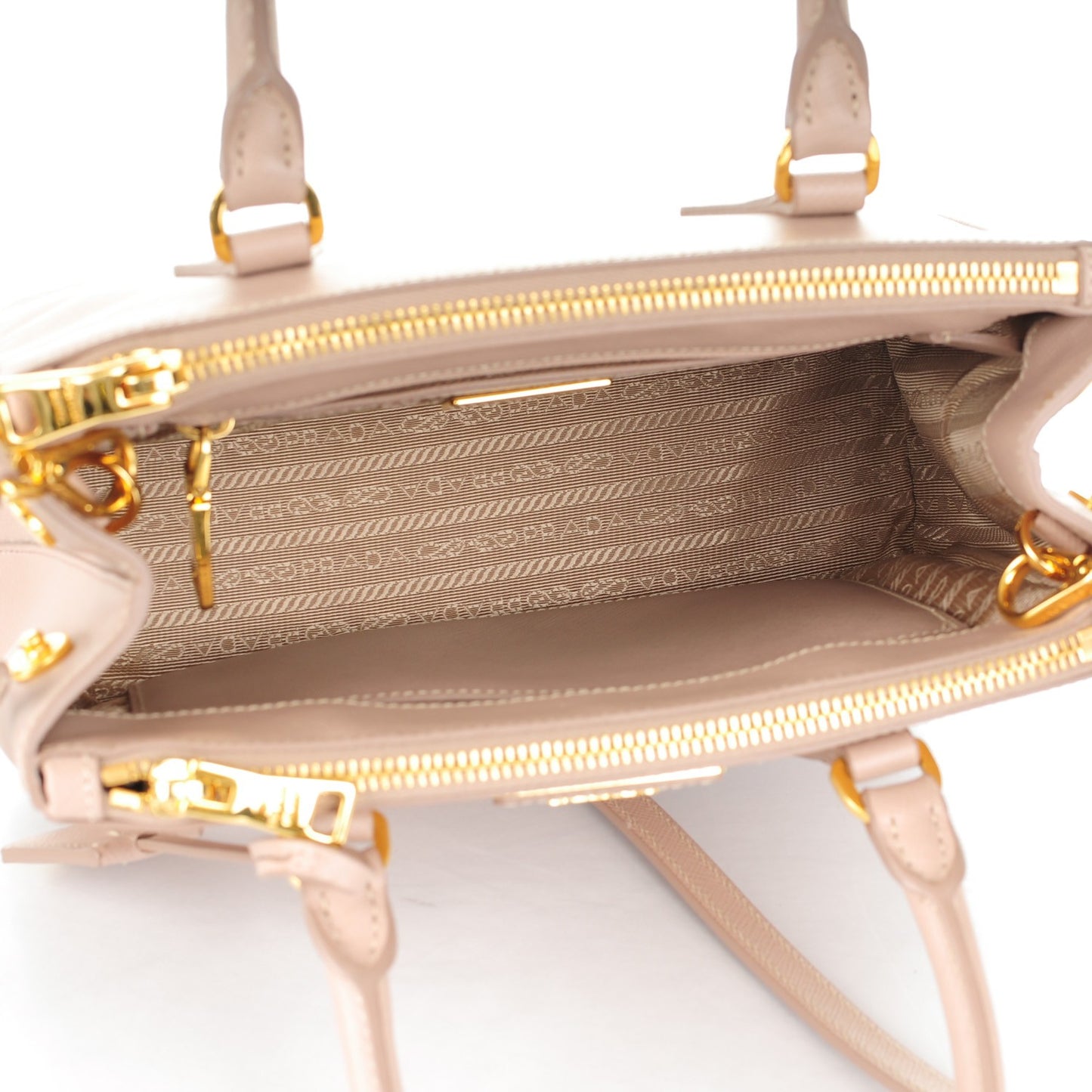 Saffiano Mini Galleria Double Zip Tote Cammeo