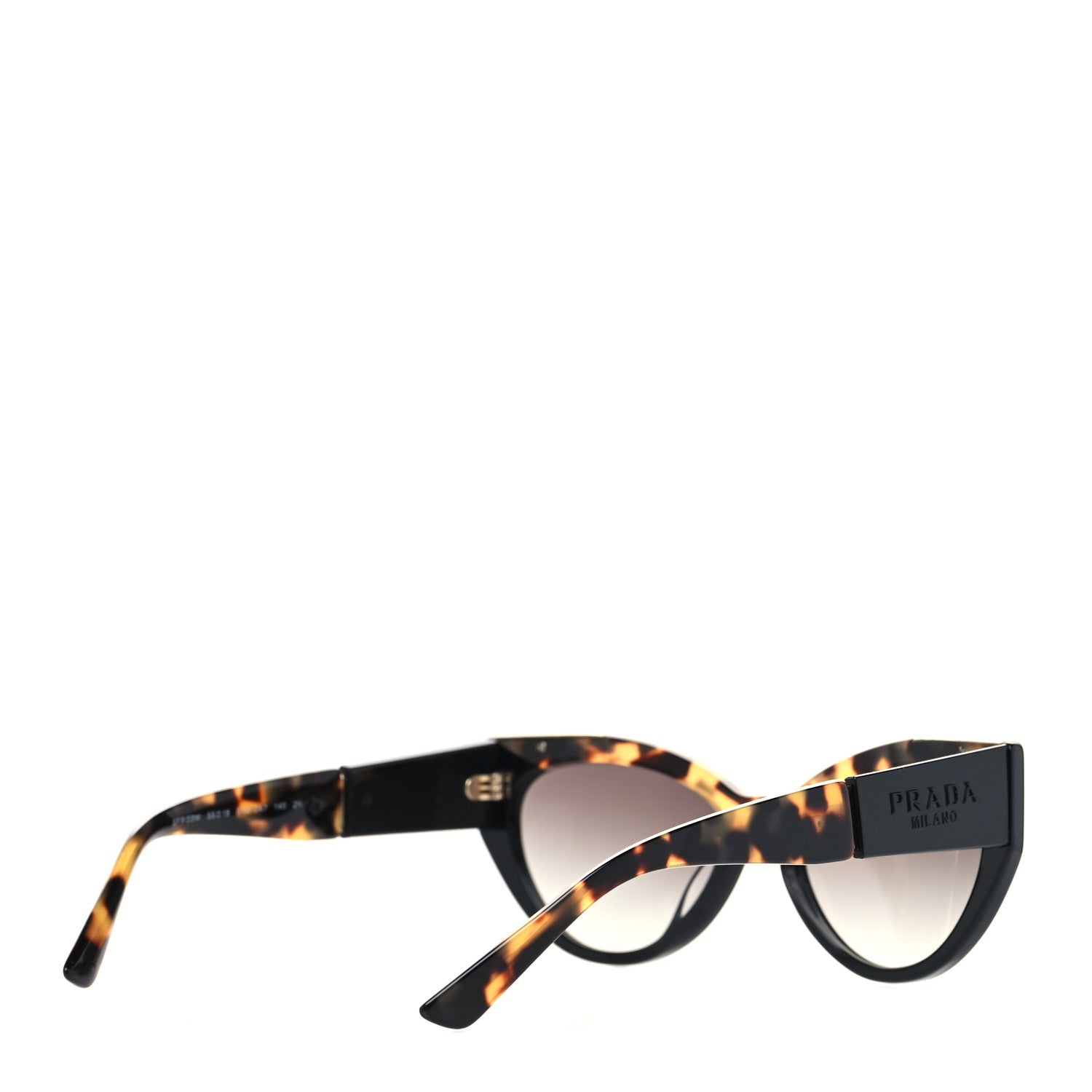Prada Acetate Cat Eye Sunglasses SPR 03W Black Havana 4 of 7